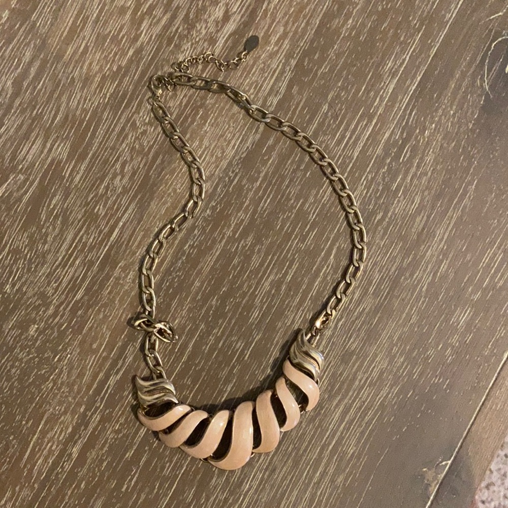 Gold and peach necklace
